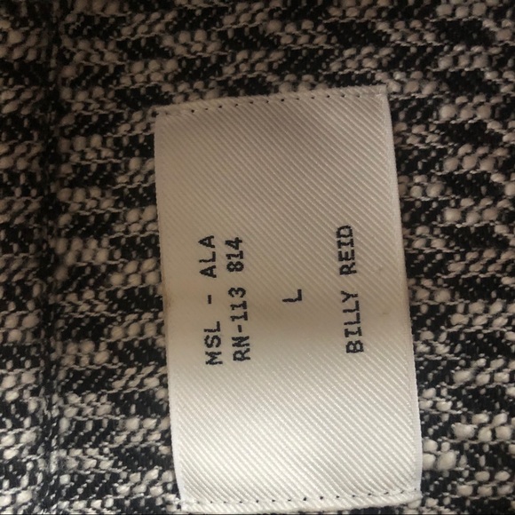 Billy Reid Alister Jacket Button Blk Wht Texture L - Picture 8 of 12